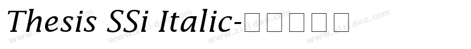 Thesis SSi Italic字体转换